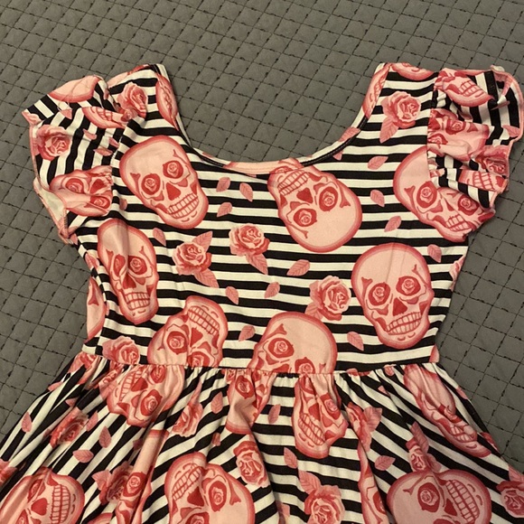 Dot Dot Smile Pink Skull Dress 💀 - Picture 2 of 7